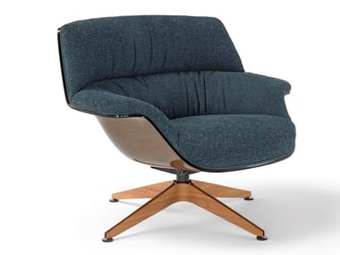 COACH - Swivel armchair with 4-spoke base by Amura
