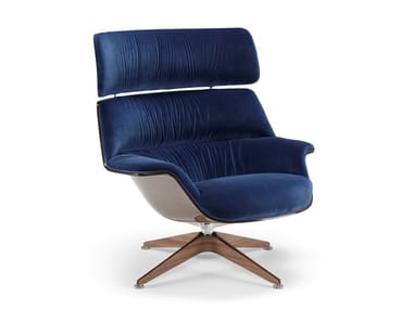 COACH - Swivel high-back armchair with 4-spoke base by Amura