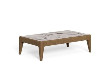 CRUISE TEAK - Rectangular porcelain stoneware coffee table by Talenti