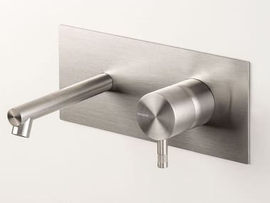 DIAMETRO35 INOX - Wall-mounted stainless steel washbasin mixer by Ritmonio