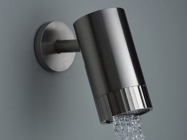 DIAMETRO35 WELLNESS IMPRONTE - Adjustable round stainless steel overhead shower with arm by Ritmonio
