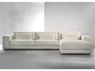 DIEKE LIVING - Contemporary style 3 seater sectional fabric sofa with chaise longue by Piet Boon