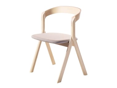 DIVERGE - Wooden chair with armrests by Miniforms