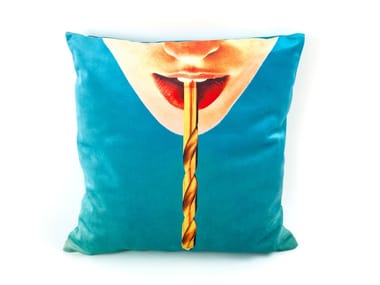 DRILL - Square fabric cushion