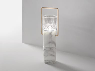 ELSA - LED Calacatta Oro marble table lamp by Italamp