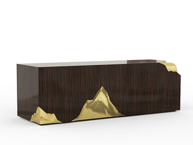 LAPIAZ - Rectangular ebony writing desk with drawers by Boca do Lobo