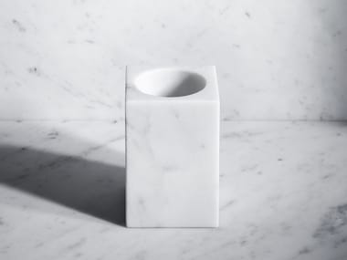 FONTANE BIANCHE - Countertop marble toothbrush holder by Salvatori