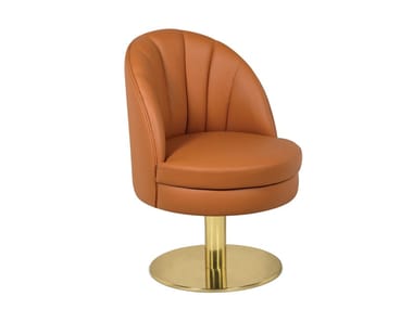 GABLE - Swivel leather chair by Essential Home