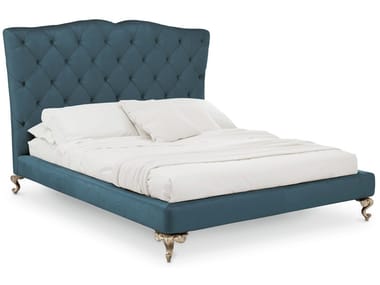 GEORGE - Upholstered double bed with high headboard by Cantori