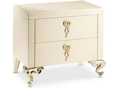 GEORGE - Wooden bedside table with drawers by Cantori