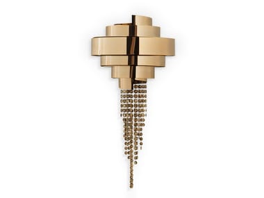 GUGGENHEIM - Brass wall lamp with Swarovski® crystals by Luxxu
