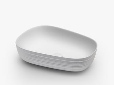 HANDMADE D5N - Countertop oval Ceramilux® washbasin by Falper