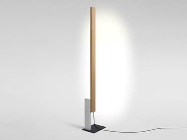HIGH LINE - LED wooden floor lamp with dimmer by Marset