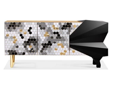 HONEYCOMB - Wooden sideboard with doors by Royal Stranger