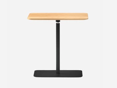 NUME - Rectangular height-adjustable oak coffee table by Inclass