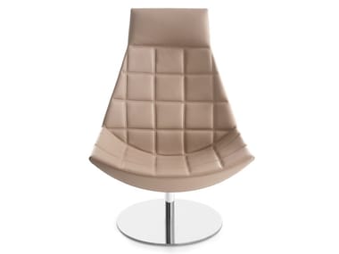 KAYAK - Swivel high-back armchair by Kastel
