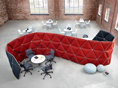 KIVO - Sound absorbing modular office screen by Herman Miller