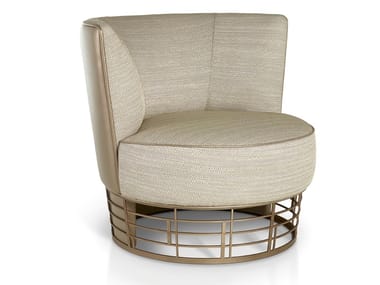 KORO - Upholstered fabric easy chair by Sicis