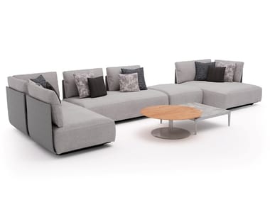 LEAF SOFT - Sectional fabric garden sofa by Talenti