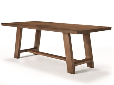 LEONARDO L640N/180L - Rectangular walnut table by Arte Brotto