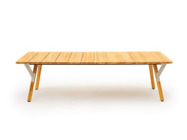 LINK LOW - Rectangular garden table by Varaschin
