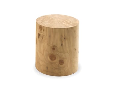 LOGOS ROUND - Round cedarwood coffee table by Riva 1920