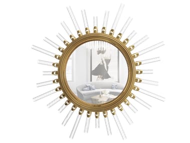 MAJESTIC XL - Round framed wall-mounted mirror by Luxxu