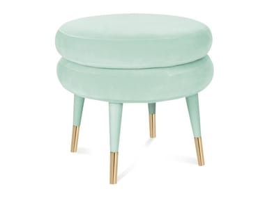 MARSHMALLOW - Low velvet stool by Royal Stranger