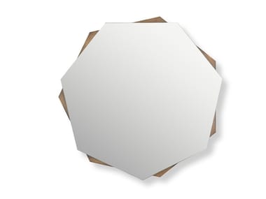 MIRAGE - Framed wall-mounted steel mirror by Cantori