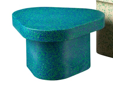 SUPERPOP - Low recycled plastic garden side table by Miniforms