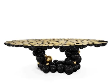 NEWTON - Brass dining table by Boca do Lobo