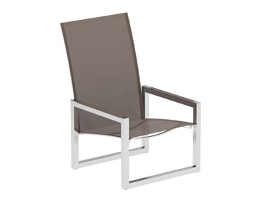 NINIX - Recliner Batyline¢ç deck chair with armrests by Royal Botania