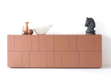 ORTELIA - Lacquered sideboard with doors with drawers by Lema