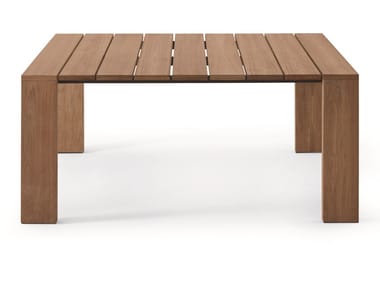 PIER - Square teak garden table by RODA