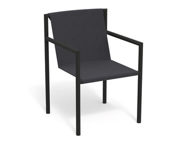 PLEIN AIR 059 - Garden chair in stainless steel and back in Batyline¢ç by RODA