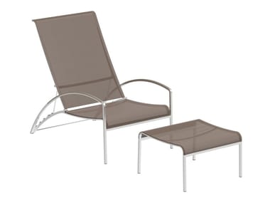 QT - Recliner Batyline¢ç deck chair with armrests by Royal Botania
