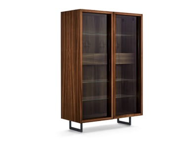 VITREA - Wood and glass highboard / display cabinet by Riva 1920