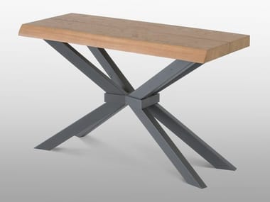 SHANGAI - Extending rectangular oak console table by Riflessi