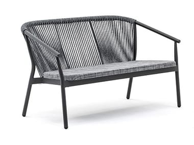 SMART - 2 seater powder coated aluminium garden sofa by Varaschin