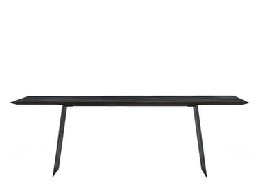 STEEL TABLE - Rectangular solid wood table by Tonon