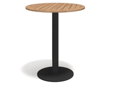 STEM 013 - Round teak high table by RODA