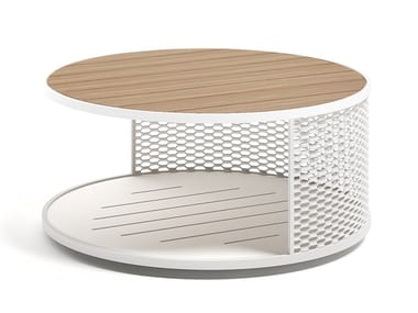 SWITCH - Round aluminium garden side table by Atmosphera