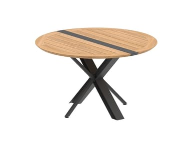 TRAVERSE - Folding round garden table by Royal Botania