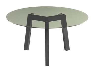 TREBLE - Round crystal table by Riflessi