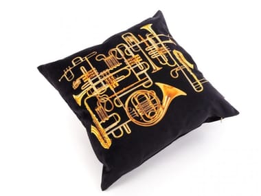 TRUMPETS - Square fabric cushion