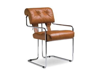 TUCROMA - Cantilever upholstered chair with armrests by I 4 Mariani