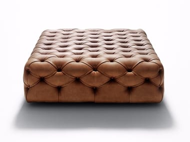 POUF CAPITONN? - Tufted leather pouf by DE PADOVA