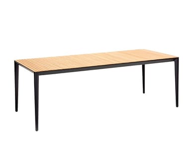 U-NITE - Rectangular teak garden table by Royal Botania