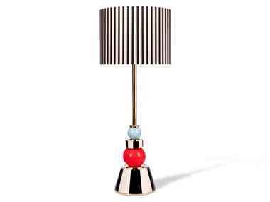 VALENTINA - Floor lamp with silk lampshade and ceramic base by Royal Stranger