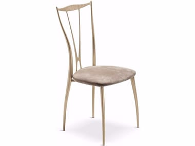 VILMA - Iron chair with integrated cushion by Cantori
